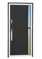 Porta Lambri e Visor Alumínio Mix Preto Esquerda 210x90x4,6cm Visione