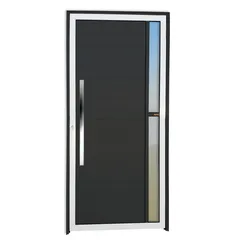 Porta Lambri e Visor Alumínio Mix Preto Esquerda 210x90x4,6cm Visione