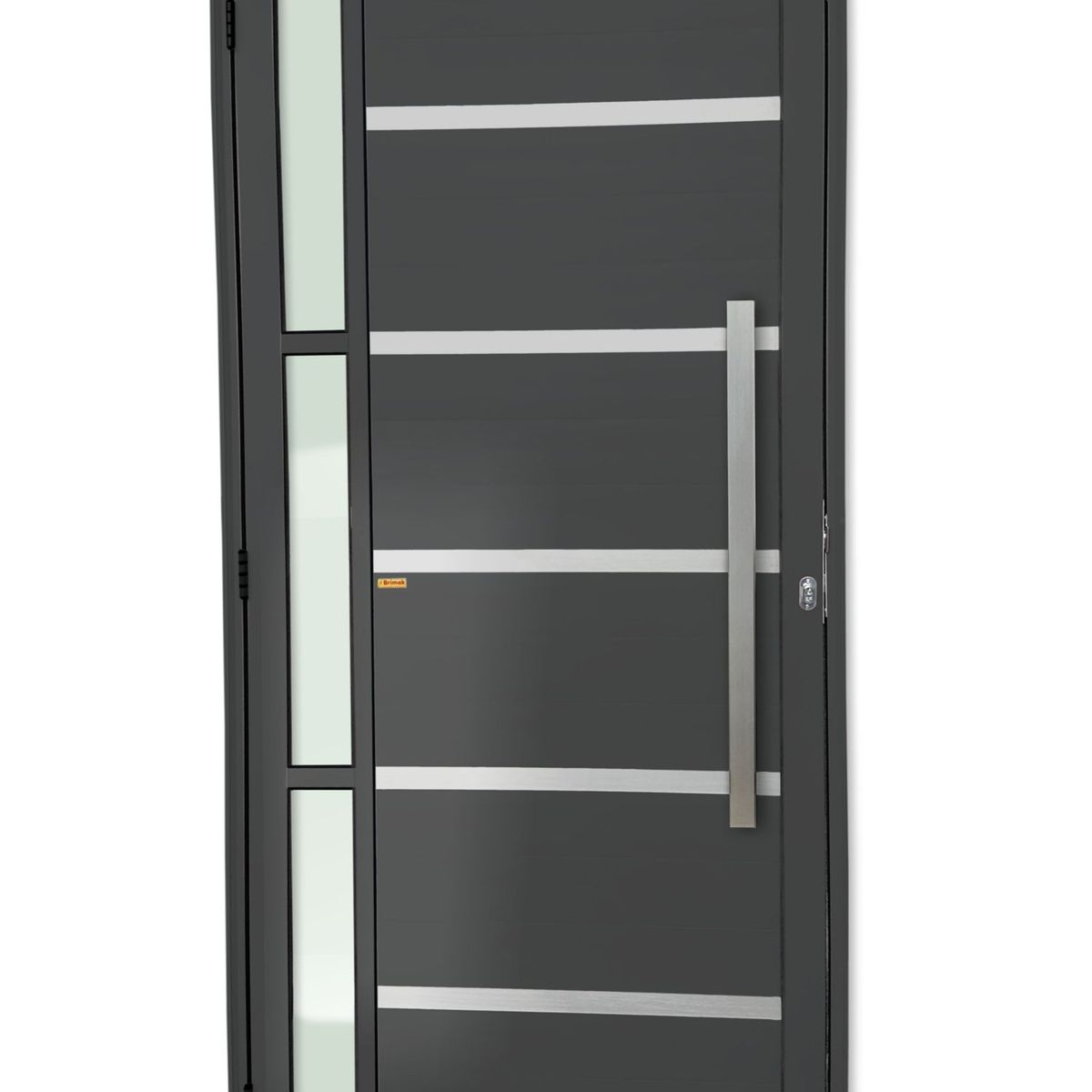 Porta Lambri e Friso e Visor Alumínio Cinza Direita 210x90x4,6cm Miraggio, marca Brimak - Foto Principal