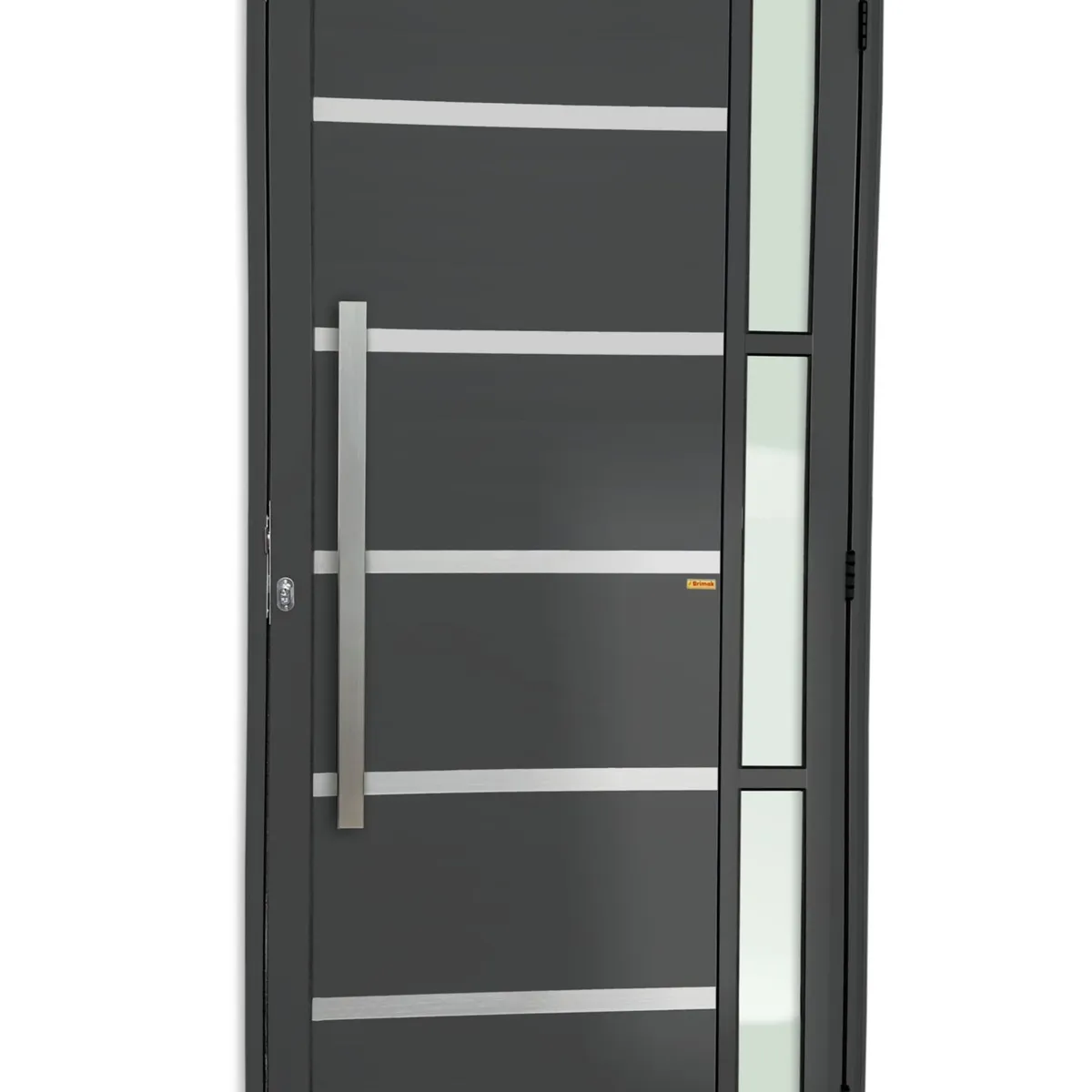 Porta Lambri e Friso e Visor Alumínio Cinza Esquerda 210x90x4,6cm Miraggio, marca Brimak - Foto Principal