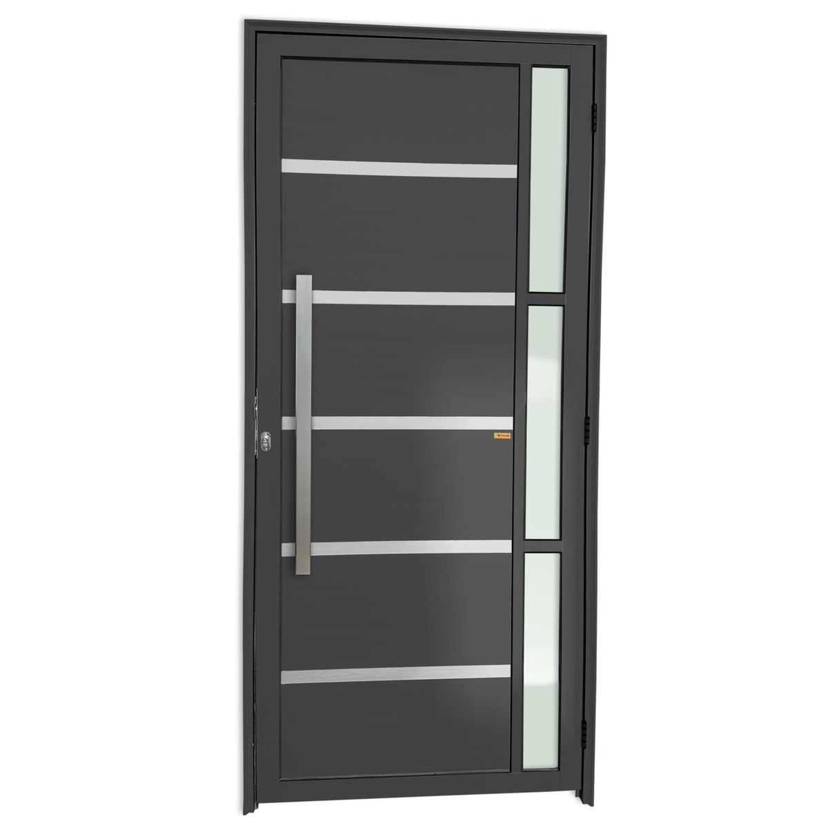 Porta Lambri e Friso e Visor Alumínio Cinza Esquerda 210x90x4,6cm Miraggio, marca Brimak - Foto Principal