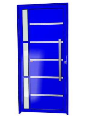 Porta Lambri e Friso e Visor Alumnio Azul Direita 210x90x4,6cm Miraggio