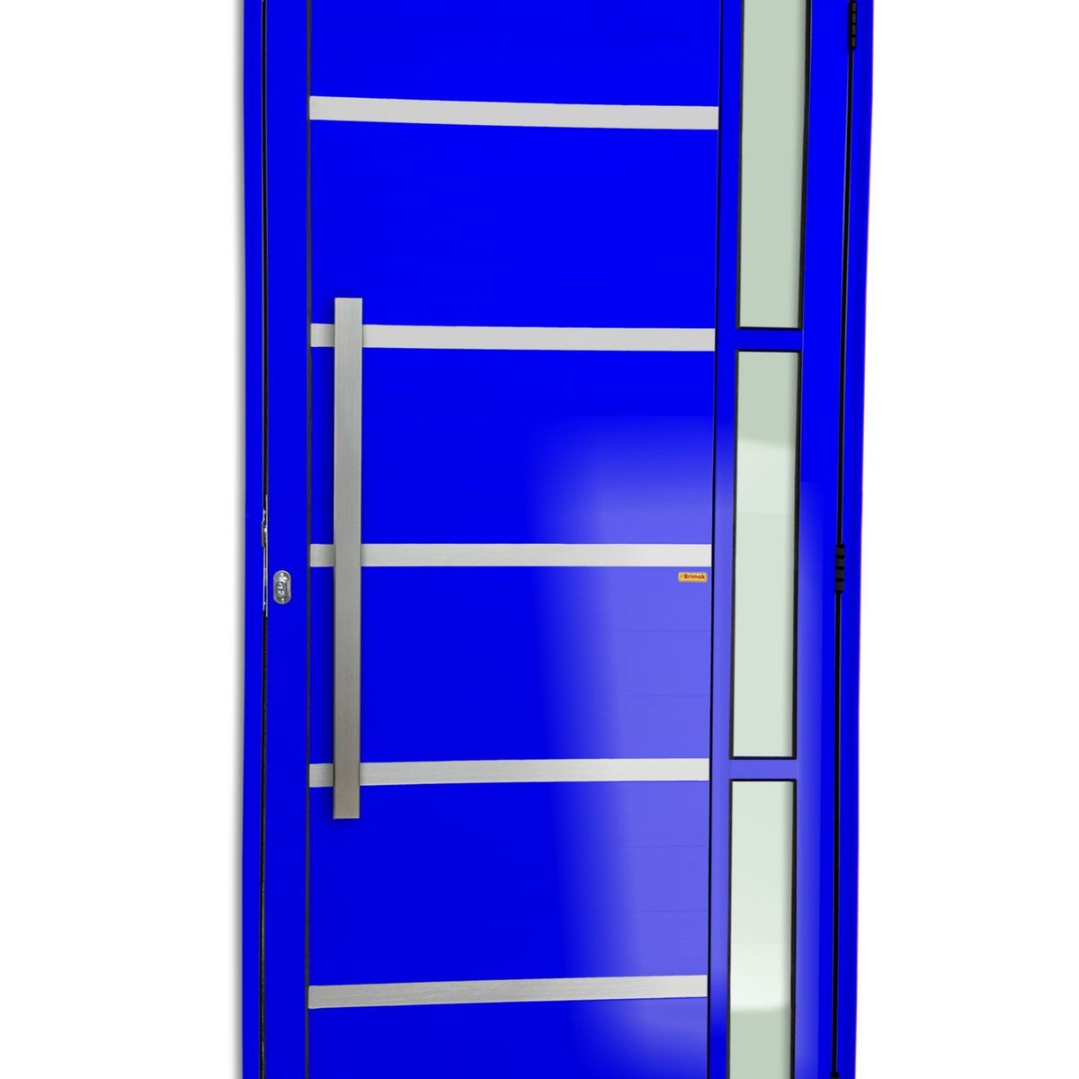 Porta Lambri e Friso e Visor Alumínio Azul Esquerda 210x90x4,6cm Miraggio, marca Brimak - Foto Principal
