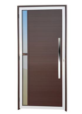 Porta Lambri e Visor Alumnio Mix Corten Direita 210x90x4,6cm Visione