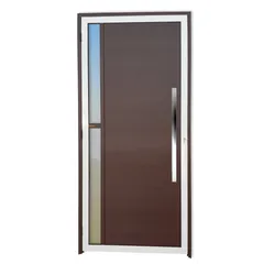 Porta Lambri e Visor Alumínio Mix Corten Direita 210x90x4,6cm Visione