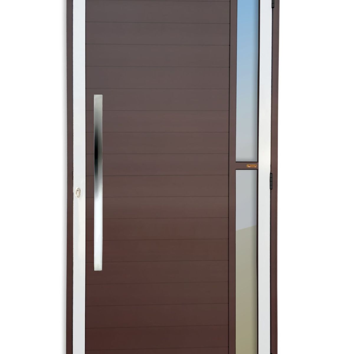 Porta Lambri e Visor Alumínio Mix Corten Esquerda 210x90x4,6cm Visione, marca Brimak - Foto Principal
