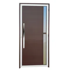 Porta Lambri e Visor Alumínio Mix Corten Esquerda 210x90x4,6cm Visione