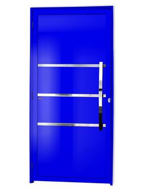Porta Lambri e Friso Alumnio Azul Direita 210x90x4,6cm Evolution