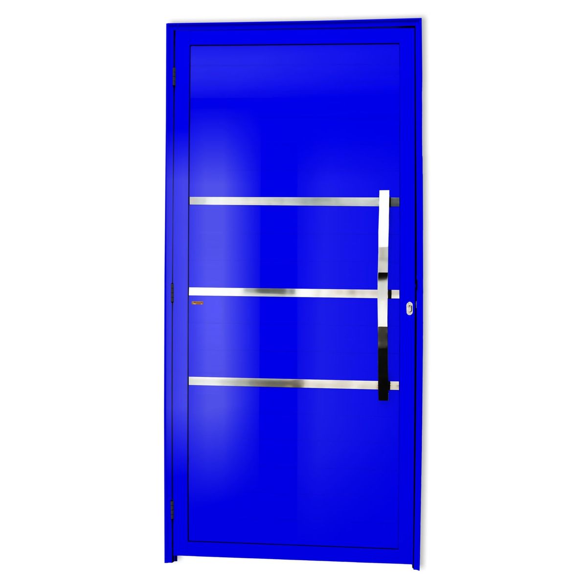 Porta Lambri e Friso Alumínio Azul Direita 210x90x4,6cm Evolution, marca Brimak - Foto Principal