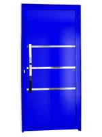 Porta Lambri e Friso Alumínio Azul Esquerda 210x90x4,6cm Evolution