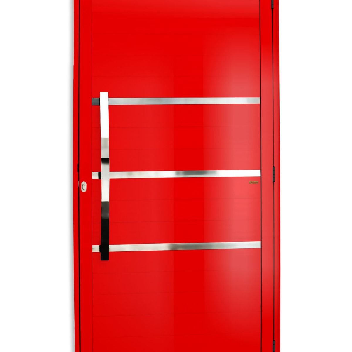 Porta Lambri e Friso Alumínio Vermelho Esquerda 210x90x4,6cm Evolution, marca Brimak - Foto Principal