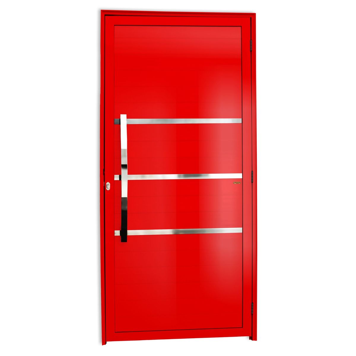 Porta Lambri e Friso Alumínio Vermelho Esquerda 210x90x4,6cm Evolution, marca Brimak - Foto Principal