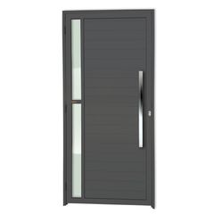 Porta Lambri e Visor Alumínio Cinza Direita 210x100x4,6cm Visione