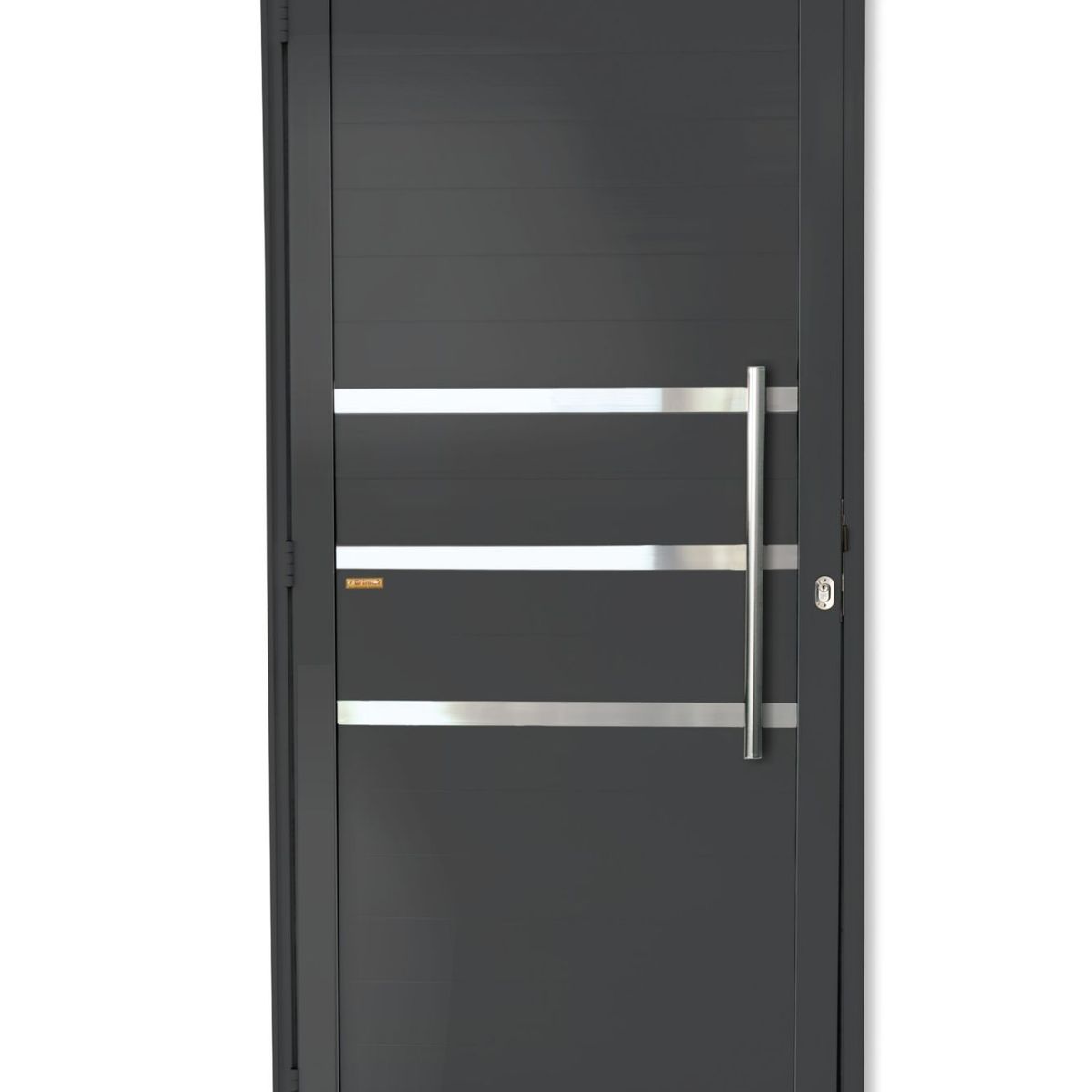 Porta Lambri e Friso Alumínio Cinza Direita 210x100x4,6cm Super 25, marca Brimak - Foto Principal