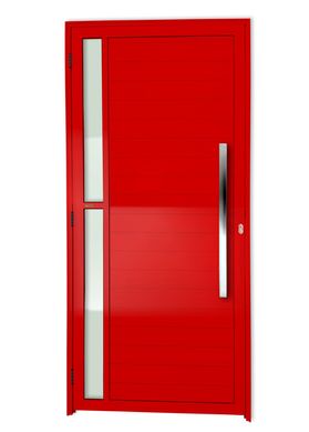Porta Lambri e Visor Alumnio Vermelho Direita 210x100x4,6cm Visione