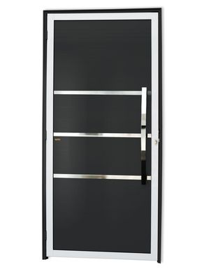 Porta Lambri e Friso Alumnio Mix Preto Direita 210x90x4,6cm Evolution