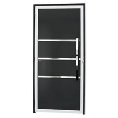 Porta Lambri e Friso Alumínio Mix Preto Direita 210x90x4,6cm Evolution