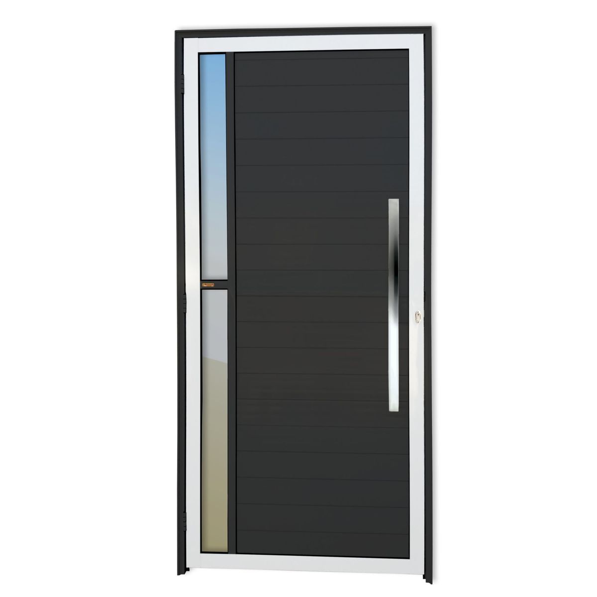 Porta Lambri e Visor Alumínio Mix Preto Direita 210x100x4,6cm Visione, marca Brimak - Foto Principal