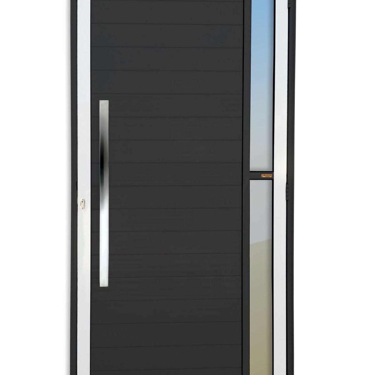 Porta Lambri e Visor Alumínio Mix Preto Esquerda 210x100x4,6cm Visione, marca Brimak - Foto Principal