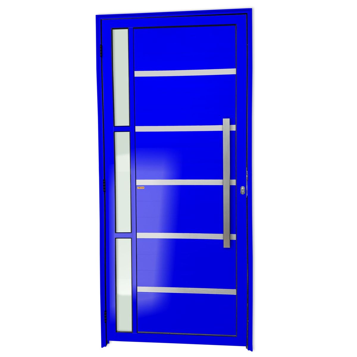 Porta Lambri e Friso e Visor Alumínio Azul Direita 210x100x4,6cm Miraggio, marca Brimak - Foto Principal
