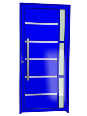 Porta Lambri e Friso e Visor Alumnio Azul Esquerda 210x100x4,6cm Miraggio