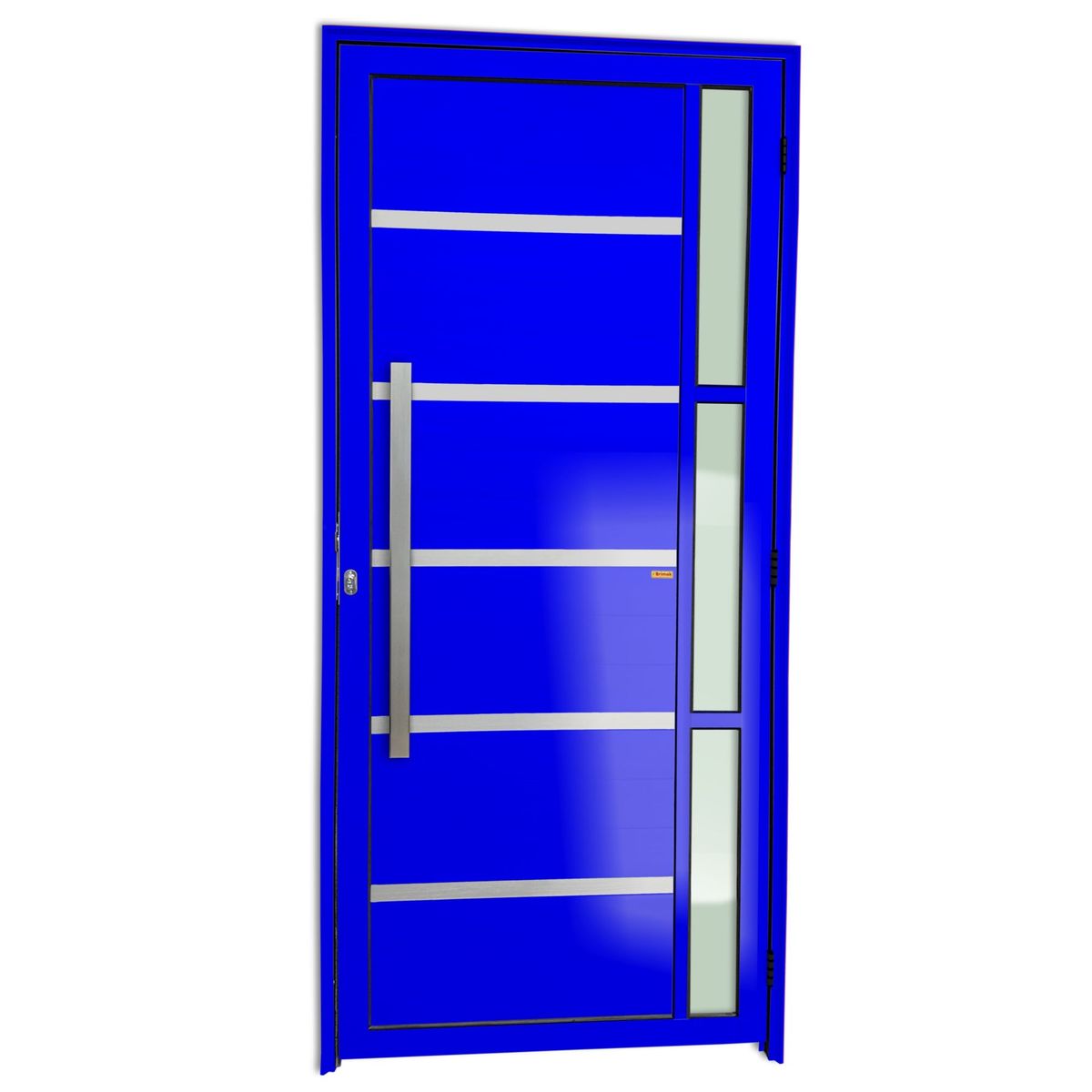 Porta Lambri e Friso e Visor Alumínio Azul Esquerda 210x100x4,6cm Miraggio, marca Brimak - Foto Principal