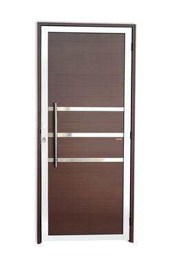 Porta Lambri e Friso Alumnio Mix Corten Esquerda 210x100x4,6cm Super 25