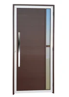 Porta Lambri e Visor Alumínio Mix Corten Esquerda 210x100x4,6cm Visione