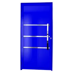 Porta Lambri e Friso Alumínio Azul Direita 210x100x4,6cm Evolution