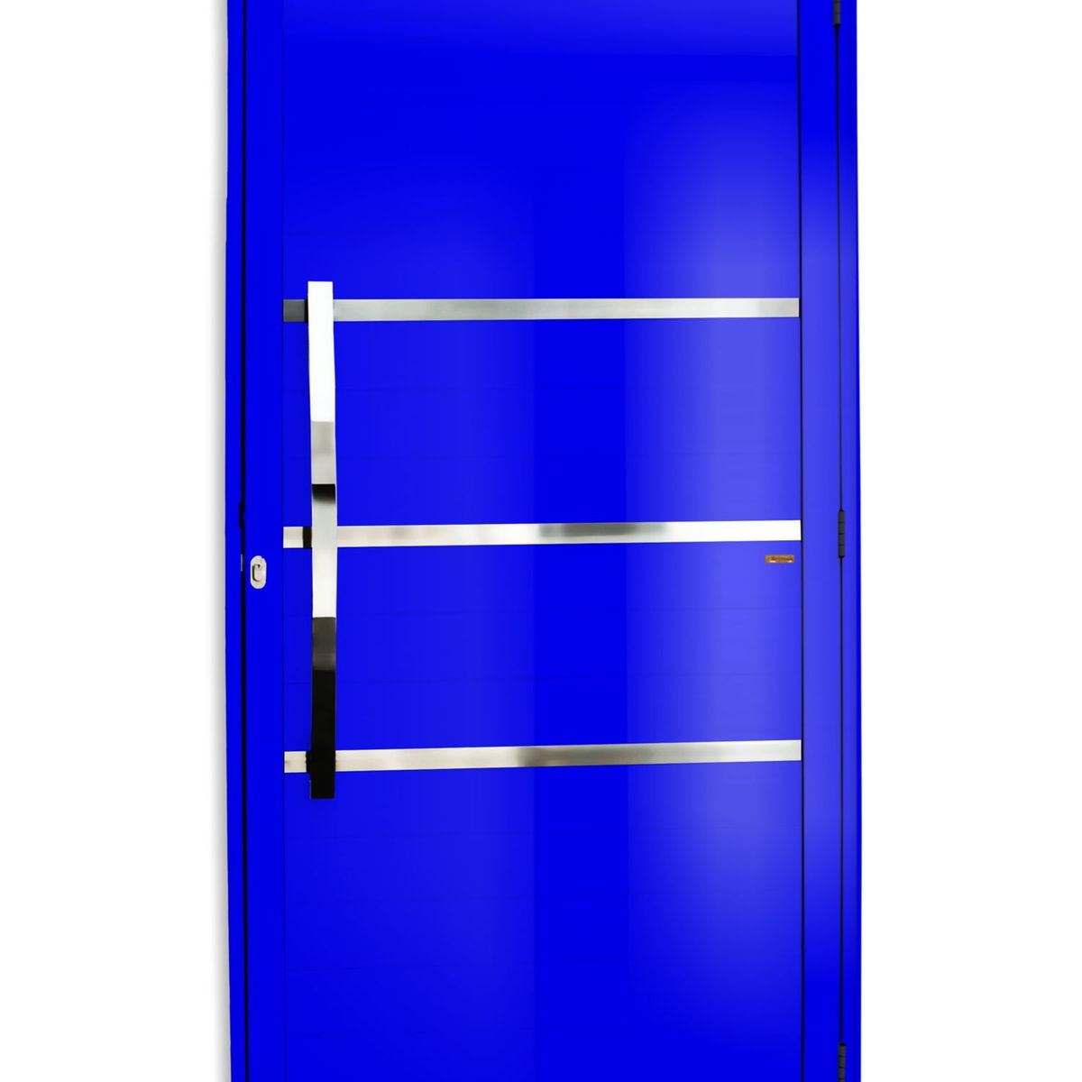 Porta Lambri e Friso Alumínio Azul Esquerda 210x100x4,6cm Evolution, marca Brimak - Foto Principal