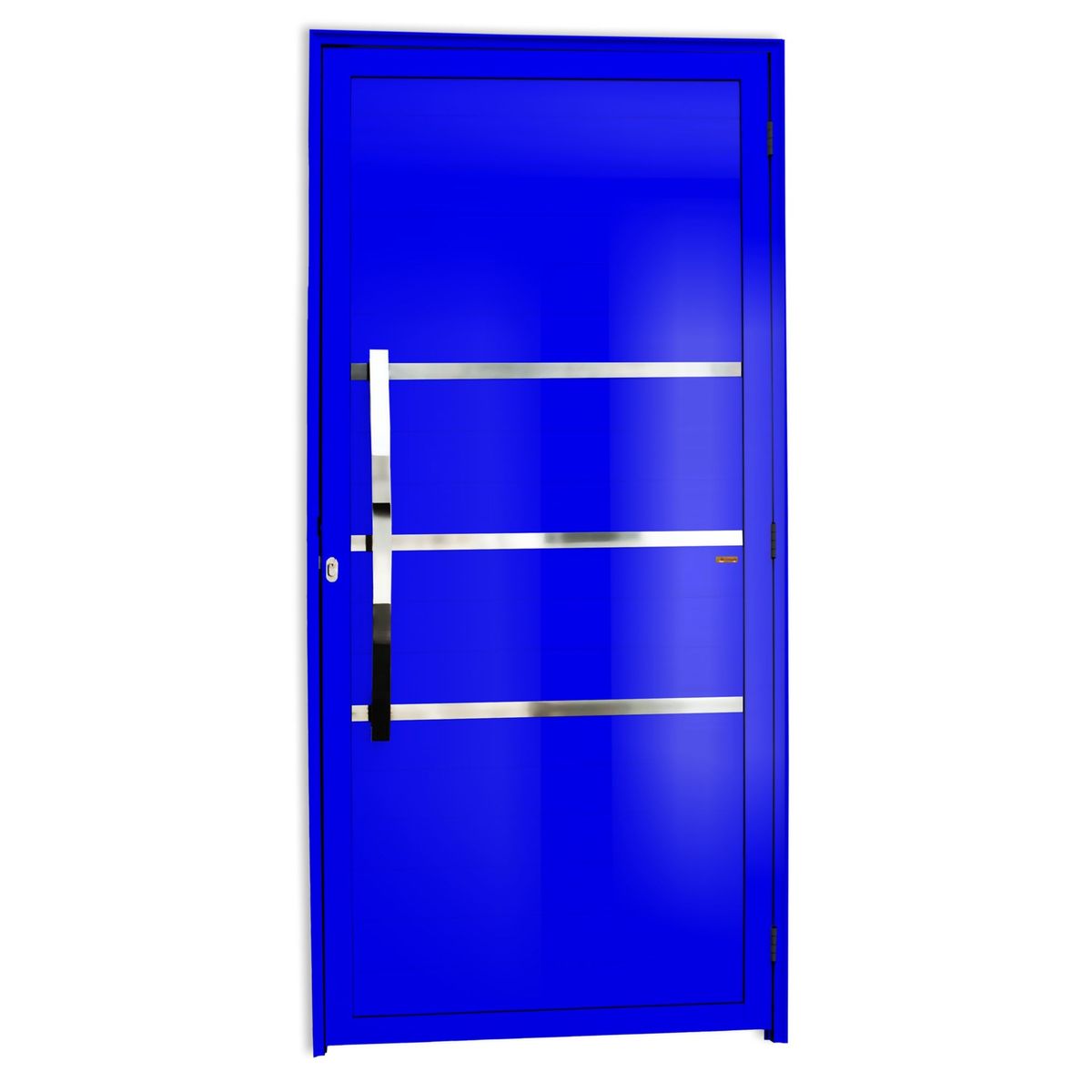 Porta Lambri e Friso Alumínio Azul Esquerda 210x100x4,6cm Evolution, marca Brimak - Foto Principal