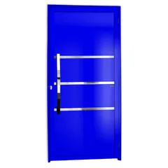 Porta Lambri e Friso Alumínio Azul Esquerda 210x100x4,6cm Evolution