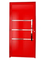 Porta Lambri e Friso Alumínio Vermelho Direita 210x100x4,6cm Evolution