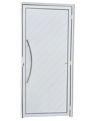 Porta Lambri Puxador Alumnio Branco Esquerda 210x90x4,6cm Savana