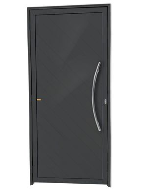 Porta Lambri Puxador Alumnio Cinza Direita 210x90x4,6cm Savana