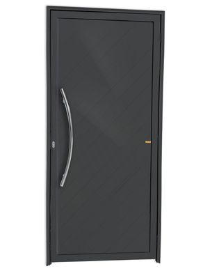 Porta Lambri Puxador Alumnio Cinza Esquerda 210x90x4,6cm Savana