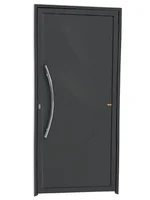 Porta Lambri Puxador Alumínio Cinza Esquerda 210x90x4,6cm Savana