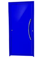 Porta Lambri Puxador Alumínio Azul Direita 210x90x4,6cm Savana