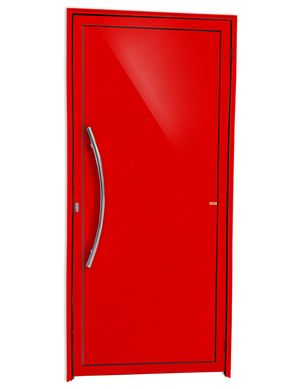 Porta Lambri Puxador Alumnio Vermelho Esquerda 210x90x4,6cm Savana