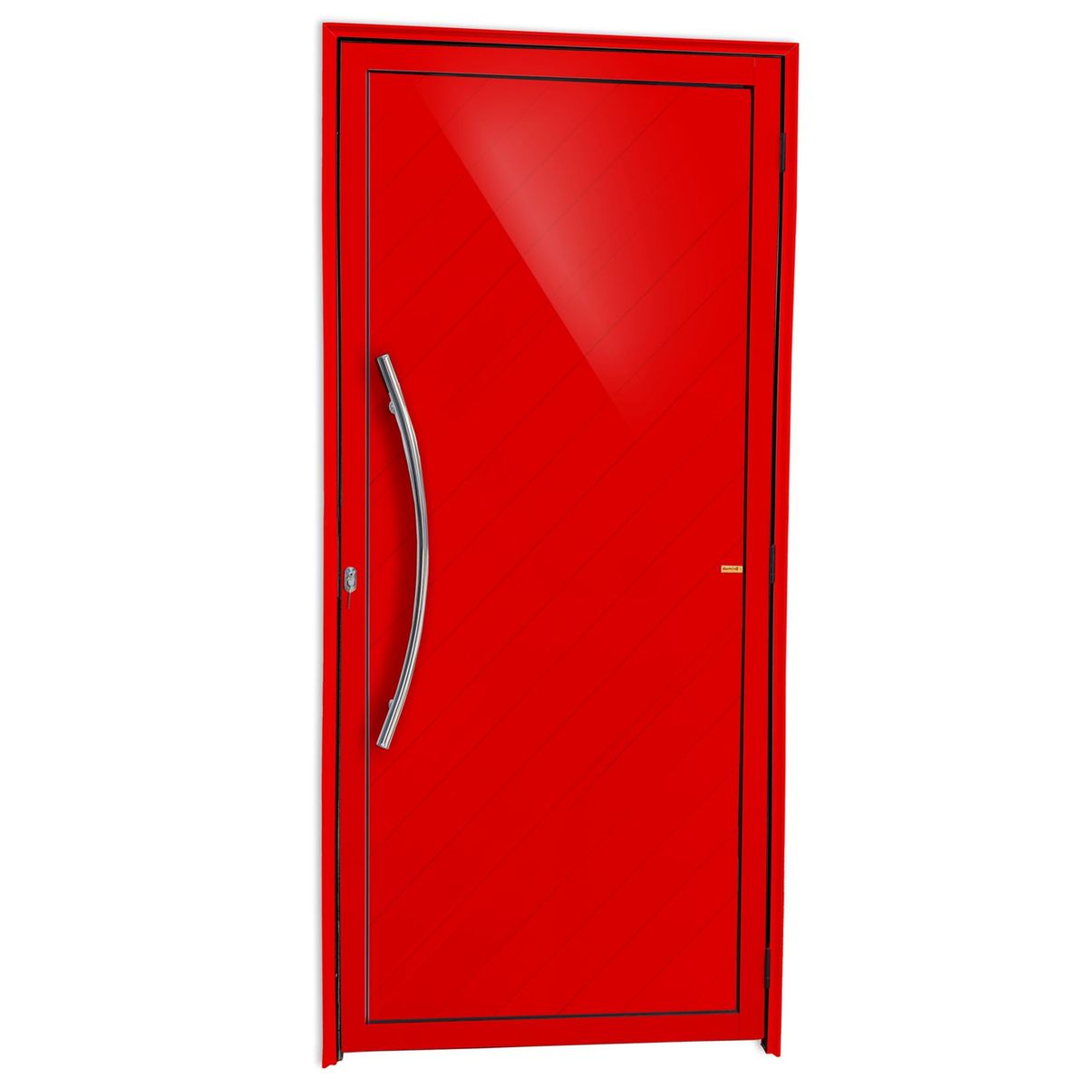 Porta Lambri Puxador Alumínio Vermelho Esquerda 210x90x4,6cm Savana, marca Brimak - Foto Principal