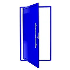 Porta Pivotante Alumínio Azul Direita 210x100x4,6cm Super 25