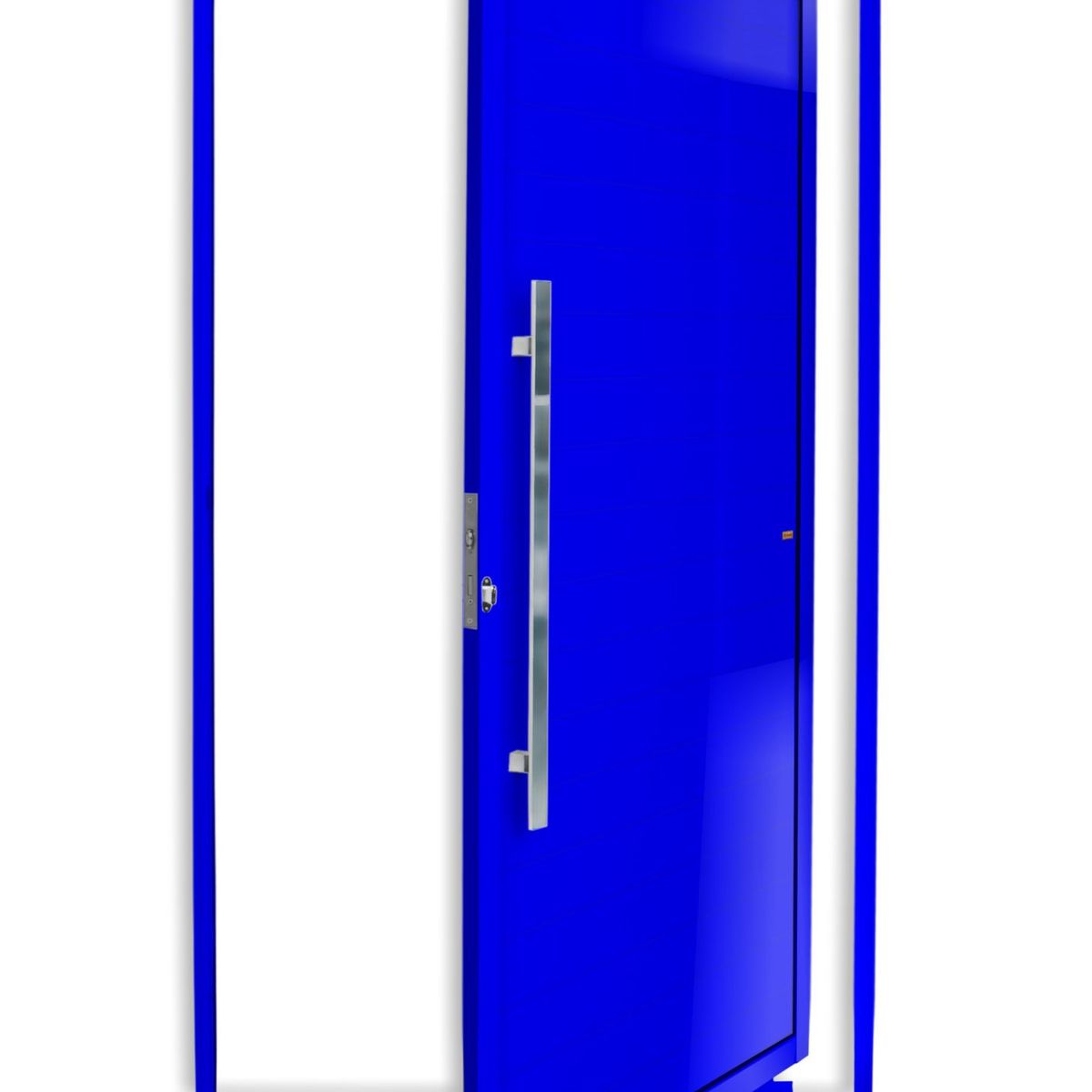 Porta Pivotante Alumínio Azul Esquerda 210x100x4,6cm Super 25, marca Brimak - Foto Principal
