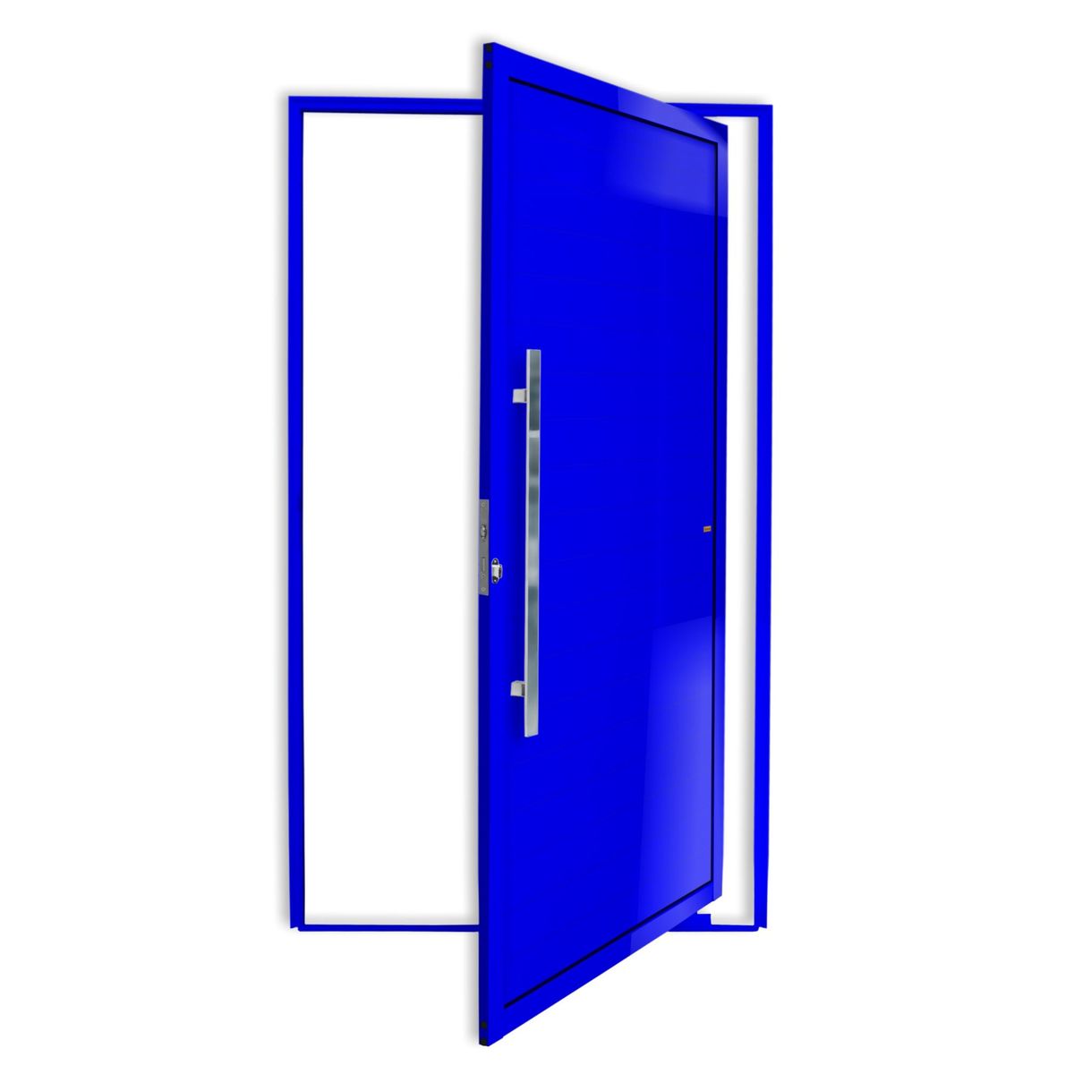 Porta Pivotante Alumínio Azul Esquerda 210x100x4,6cm Super 25, marca Brimak - Foto Principal