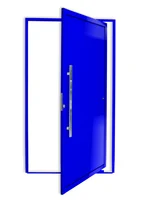 Porta Pivotante Alumínio Azul Esquerda 210x100x4,6cm Super 25