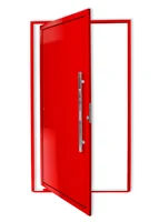 Porta Pivotante Alumínio Vermelho Direita 210x100x4,6cm Super 25
