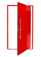 Porta Pivotante Alumínio Vermelho Esquerda 210x100x4,6cm Super 25