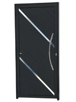 Porta Lambri e Friso Alumínio Preto Direita 210x90x4,6cm Duna