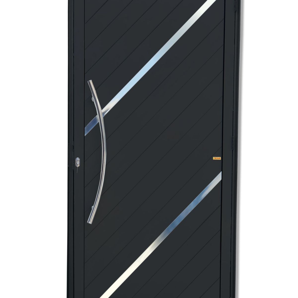 Porta Lambri e Friso Alumínio Preto Esquerda 210x90x4,6cm Duna, marca Brimak - Foto Principal