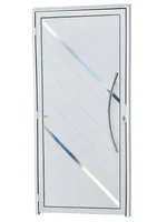 Porta Lambri e Friso Alumínio Branco Direita 210x90x4,6cm Duna