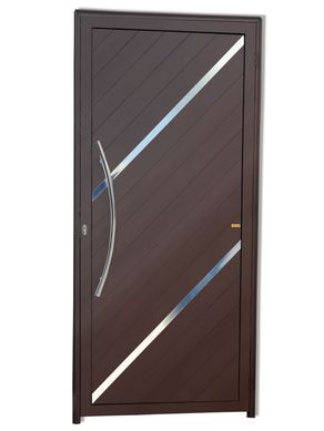 Porta Lambri e Friso Alumnio Corten Esquerda 210x90x4,6cm Duna